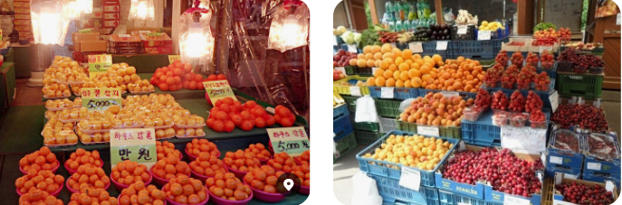 For easy travel snacks, convenience stores can also be useful, especially for tangerines and simple fruit packs.