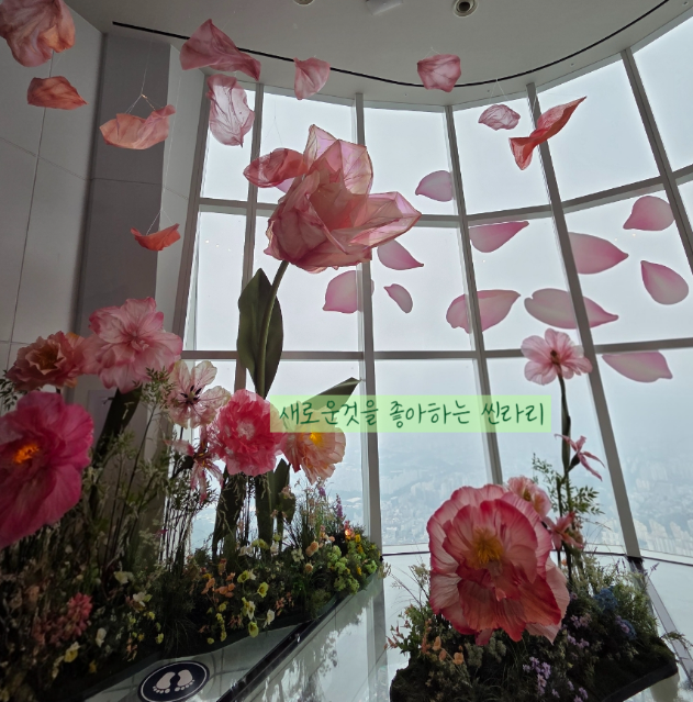 You can go to the observation deck of Lotte World in Jamsil by Seoul Sky in Jamsil, and these are commemorative photos taken at the observation deck.