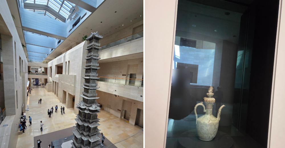 This is a picture of the interior of the National Museum of Korea in Ichon, Korea.