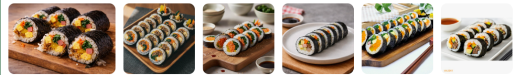 These are examples of  Kimbap